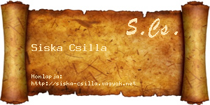 Siska Csilla névjegykártya